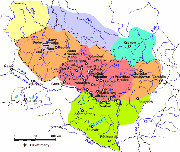 Územní vývoj Velké Moravy 